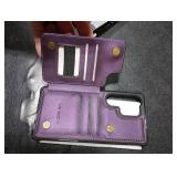 Vinich for Samsung Galaxy S25 Ultra Wallet Case with Card Holder, RFID Blocking Credit Slots Kickstand Shockproof Phone Cover for Women Men, Purple