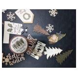 Vercraft Holiday Tiered Tray Decor Christmas Tiered Tray Decorations Set Truck Wooden Signs Farmhouse Table Decorations for Home Table Shelf