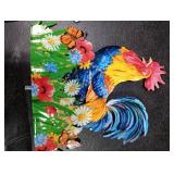 Hexagram Rooster Decor Rooster Kitchen Decor Bathroom Decorations Rustic Home Gifts Farmhouse Paper Towel Holder Countertop Standing Cute Chicken Kitchen Decorations Gifts for Housewarming