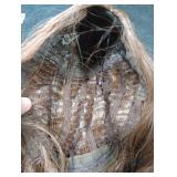 BERON Womens Brown Wig Short Curly Bob Hair Wig for Girls Brown Ombre Color Wavy Heat Resistant Synthetic Wig Body Wave Daily Hair Party Wigs