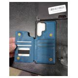 Vinich for Samsung Galaxy S25 Ultra Wallet Case with Card Holder, RFID Blocking Credit Slots Kickstand Shockproof Phone Cover for Women Men, Blue