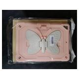 for iPad 9th Generation Case with Screen Protector, Butterfly Kickstand, Shoulder Strap, Pencil Holder Rugged Girls Cover for iPad 9th 8th 7th Gen 2021 2020 2019 10.2 inch, Pink