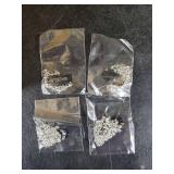 Chunyin 4 Pcs Rhinestone Hair Chains for Women Pearl Charm Rhinestone Hair Jewelry Accessories Crystal Extensions Clips Silver Gold Pins for Braids(Adjustable Silver)