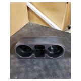 IOKONE Car Cup Holder, Auto Cup Drink Holders Multifunctional Auto Front Seat Organizer with PU Leather Cover, Gap Filler Storage Box Coin Bucket Console Side Pocket Cell Mobile Phone Holder (Black)