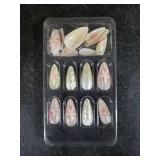 Flower Press on Nails - Almond Fake Nails - False Nails with Designs 3D Floral - Acrylic Glue on Nails - Spring Stick on Nails for Women Cute Stick on Nails MultiPcs