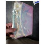 12Pcs Iridescent Round Foil Balloons, 22 15 10 4D Clear Ball Balloon, Holographic Balloons for Birthday Wedding Folding Rainbow Under The Sea Mermaid Party decoration