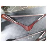 Nature Smile Luxury Mahogany Wooden Suit Hangers - 6 Pack - Wood Coat Hangers,Jacket Outerwear Shirt Hangers,Glossy Finish with Extra-Wide Shoulder, 360 Degree Swivel Hooks & Anti-Slip Bar with Screw