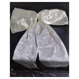 Froova Giant Bow Decoration Big Cream White Large Coquette Bow for Backdrop Birthday Party Room Wall Wedding Bride Decor, Ribbon Tie Hanging Gift Coquette Wall Decor (Satin, Internal Stability Layer)