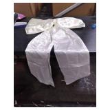 Froova Giant Bow Decoration Big Cream White Large Coquette Bow for Backdrop Birthday Party Room Wall Wedding Bride Decor, Ribbon Tie Hanging Gift Coquette Wall Decor (Satin, Internal Stability Layer)