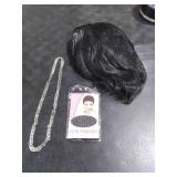 PUREHAIR Short Black Cosplay Wig for Men with Side Bangs - Anime Cosplay Wigs for Mens Halloween Costume Party (Black)