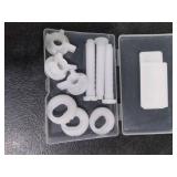 Toilet Seat Screws Replacement White Plastic Bolts Screws with Nuts for Top Mount Toilet Seat Hinges (3 Pack)