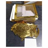 Ledido Transparent Balloon Boxes, Clear Balloon Boxes with 6 Pcs String Lights and 78 Letters for Baby Shower Gender Reveal 2026 New Year Grad Party Birthday Anniversary Bridal Decor - 6 Gold Boxes