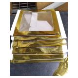 Ledido Transparent Balloon Boxes, Clear Balloon Boxes with 6 Pcs String Lights and 78 Letters for Baby Shower Gender Reveal 2026 New Year Grad Party Birthday Anniversary Bridal Decor - 6 Gold Boxes