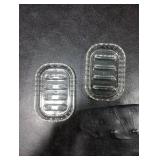 2pk Clear Soap Holder Dishes