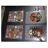 46 Pieces Rock and Roll Music Iron-on Transfer Sticker Rock Punk Band Set Punk Iron-on Party Heat Transfer Sticker Halloween Jackets Hat Clothing Bags Decoration