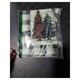 Artoid Mode Waterclor Buffalo Plaid Christmas Trees Placemats Set of 4, 12x18 Inch Winter Table Mats for Outdoor Home Party Kitchen Dining Decor