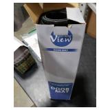 Morning View Half Round Door Mat Indoor Half Circle Front Door Mats Outdoor Entrance Half Moon Welcome Mat Entryway Rug Rubber Back Non Slip Set of 2 (Black)