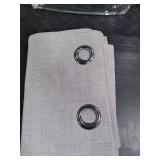 MIULEE Linen Texture Curtains for Bedroom Solid 100% Blackout Thermal Insulated Greyish White Curtains Grommet Room Darkening Drapes for Living Room Nursery 52x84 Inch (2 Panels)