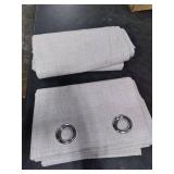 MIULEE Linen Texture Curtains for Bedroom Solid 100% Blackout Thermal Insulated Greyish White Curtains Grommet Room Darkening Drapes for Living Room Nursery 52x84 Inch (2 Panels)