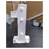 IFDGCTK Light Up Numbers, Led Letter Lights 10 Number, Decorative Lighted Letters, Battery Powered Led Marquee Numbers for Party, Bar, Night Light, Home Decor(Number 1)