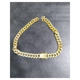 Bbmmayy Dog Chain Diamond Collar Walking Metal Chain Collar with Design Secure Buckle, Pet Collar Jewelry Accessories for Small Medium Large Dogs Cats (Gold, 10 Inch) CHAIN UNHOOKED