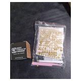 YUFUDUO 4 Sheets Fake Lip/Nose/Eyebrow Piercings - Stick-on GOLD-TONE Face Gems - Glam Punk Y2K Self-Adhesive Jewelry for Women & Men (Gold Plated)