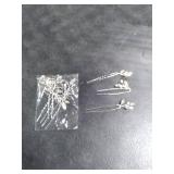 6 Pieces Bride Hair Pins Rhinestones Hair Accessories for Women Crystal Wedding Hair Piece for Bride Women Girls Bridesmaids(Silver)