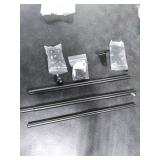 KXLife 2 Pack Mini Short Curtain Rod 12-18 Inch, 1/2 Diameter, French Door Curtain Rod, Small Adjustable Cafe Curtain Rods for Windows with Brackets (Black) MISSING 1 ROD