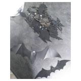 Bats Wall Decor 120PCS Halloween Party Supplies Halloween Decorations Bats Wall Decor Realistic PVC 3D Black Scary Bat Wall Stickers for Creepy Suitable for Bathroom, Window, Office,Door