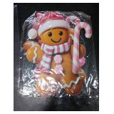 Chunful 2 Pack Pink Gingerbread Man Yard Decorations 3D Christmas Metal Yard Stakes Christmas Gingerbread Decorations for Xmas Winter Outdoor Home Lawn Garden Pathway Holiday Party Decor