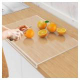 Acrylic Cutting Board with Counter Lip, Clear Cutting Boards for Countertop Protector, Non-Slip Cutting Board for Kitchen Counter, Aesthetic Kitchen Decor Gadgets House Warming Gifts(16.1x12.5)