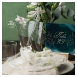 Woogim 60 Pcs Acrylic Circle Drink Tags Blank DIY Acrylic Drink Label for Wedding Birthday Party Clear