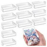 Blulu 12pcs Clear Acrylic Boxes