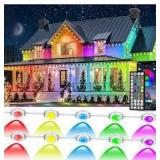 CETELUMA Permanent Outdoor Lights for House Waterproof, IP67, Outdoor Permanent led Lights for Holidays, Daily & Pool Party Decor, Scene Modes, App/Remote Control (300FT)