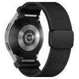 One Click Fabric Bands for Samsung Galaxy Watch 7 6 Band 5/4/FE 40mm 44mm/Galaxy Watch 6 Classic 43mm 47mm/5 Pro 45mm/4 Classic 42mm 46mm,Magnetic Elastic No Gap Wristband Stretchy Nylon Sport Strap