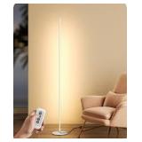EDISHINE LED Corner Floor Lamp, 57.5 Minimalist Dimmable Sleek Light, Adjustable Height, Tall Floor Lamps for Living Room, Bedroom, Office, 3000K Warm White Light, White