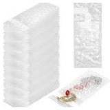 PerKoop Bulk Pcs 2 x 3.15 Inch Bubble Cushion Wrap Bags Bulk, Double Wall Bubble Cushion Wrap Pouches, Clear Protective Bags Thickening Shockproof for Shipping Packing Storage Moving