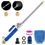 Jet Nozzle High Pressure Hose Nozzle for Garden Hose Hydro Jet Nozzle Power Washer Wand for Garden Hose with 2 Different Nozzles and Quick Connectors for Car, Patio, Window Washing, Blue