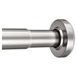 AmazerBath Nickel Spring Tension Shower Curtain Rod 31-75 Inches, 1 Inch Diameter Heavy Duty Tension Rod Rust Proof Bathroom Curtain Rod, Adjustable No Drill Easy Segmented Installation