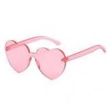 AGGKKY Heart Shaped Sunglasses for Women Colorful Glasses Fun Trendy Transparent Heart Sunglasses Party Favor
