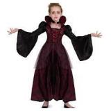 iTVTi Vampire Costume for Girls Kid Halloween Carnival Fancy Black Dress for Cosplay, 6-7 Years(Tag 140)
