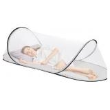 78.7 * 31.5 * 23.6 Inch Large Pop Up Mosquito Net, Collapsible Portable Mosquito Tent, Suitable for Adult Baby Bedroom, Outdoor Camping Use (White*2)