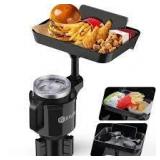 DYLEN Car Cup Holder Tray, Cup Holder Expander Adapter for Car, 9.5 Detachable Car Food Tray Table for Eating, Road Trip Essentials Fits Yeti, Hydro Flask 16-46 oz