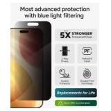 ZAGG Glass Elite Privacy Screen Protector for iPhone 17 Pro Max - 5X Stronger Tempered Glass, ClearPrint Technology for Smudge Free Clarity, Smooth Feel, Full Coverage, InvisibleShield, Easy Two-Step 