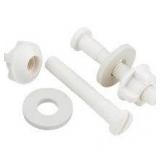 Toilet Seat Screws Replacement White Plastic Bolts Screws with Nuts for Top Mount Toilet Seat Hinges (3 Pack)