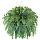 MILHAO FOREST Artificial Ferns for Outdoors & Indoors, 45 Fake Ferns with 63 Fronds, Large Faux Fern Greenery Plants Ideal for Entrance Planter Porch Garden Hall Home Office Decor, Hanging or Potted