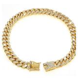 Bbmmayy Dog Chain Diamond Collar Walking Metal Chain Collar with Design Secure Buckle, Pet Collar Jewelry Accessories for Small Medium Large Dogs Cats (Gold, 10 Inch) CHAIN UNHOOKED