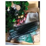 5 Ft Pop Up Christmas Tree with Lights Timer, Collapsible Tinsel Christmas Tree with 50 Warm White&Color Changing Lights 8 Modes and Balls Ornaments 3D Star Sequins for Home Holiday Party Indoor Decor