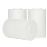 GoldSwift 3 Pack Clear Frosted Glass Replacement Globe & Shade for Light Fixtures, 6 Tall, Soft Light Cylinder Glass Lamp Cover for Chandelier Pendant Wall Sconces, 1-5/8 inch Fitter