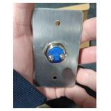 Push to Exit Button, DC12V Stainless Steel Door Bell Type Round Request to Exit Button Standard Size for Door Access Control,NO and COM(3.38X1.96 Inch)